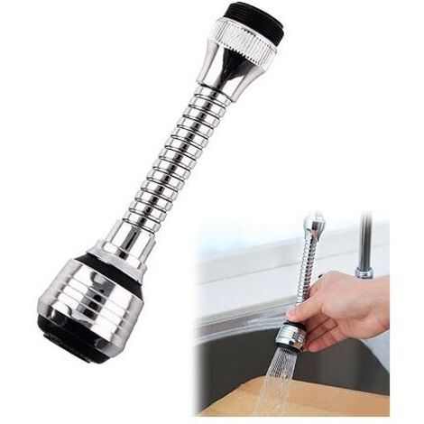 KZQ Faucet Water Saver, prolunga per rubinetto da cucina girevole a 360 gradi, prolunga per aeratore per rubinetto, filtro per l'acqua con 2 modalità di aeratore per il risparmio idrico, per spruzzato