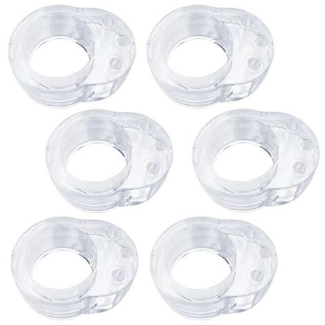 KZQ Fermaporta, 6 pezzi Fermaporta in gomma trasparente Fermaporta in silicone Fermaporta per porte Maniglia per porta Fermaporta Paraurti per porta Protezione da parete Fermaporta Anti-maniglia