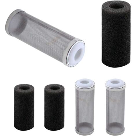 KZQ Filtro di protezione in rete 6 pezzi Filtro di ingresso in spugna Filtro per acquario Filtro per acquario in acciaio inossidabile per proteggere piccoli pesci e gamberetti 16 mm