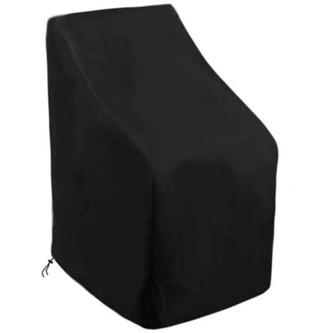KZQ Funda apilable para silla de jardín, para exterior, tela Oxford impermeable, protege del agua y los rayos UV, ideal para balcón, 114 x 85 x 65 cm