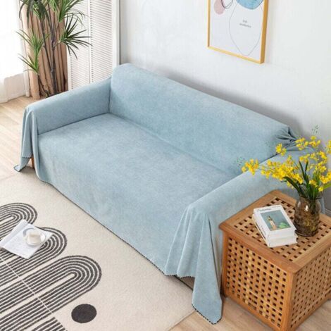 KZQ Funda de sofá impermeable y lavable, seccional, resistente al agua, a prueba de arañazos, protector de muebles para mascotas, perros y gatos, color azul agua, 180 x 90 cm.