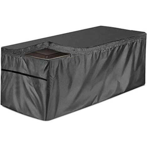 KZQ Funda impermeable para caja de almacenamiento de jardín, 130 x 60 x 71 cm, funda protectora para banco de caja de almacenamiento.