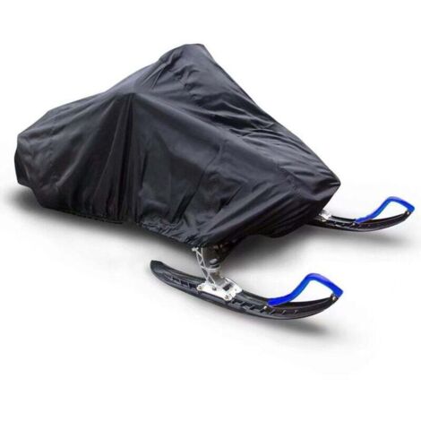 KZQ Funda impermeable para motocicleta, bicicleta y moto de nieve para exteriores, resistente a la intemperie y al polvo (negra, 292 x 130 x 121 cm)