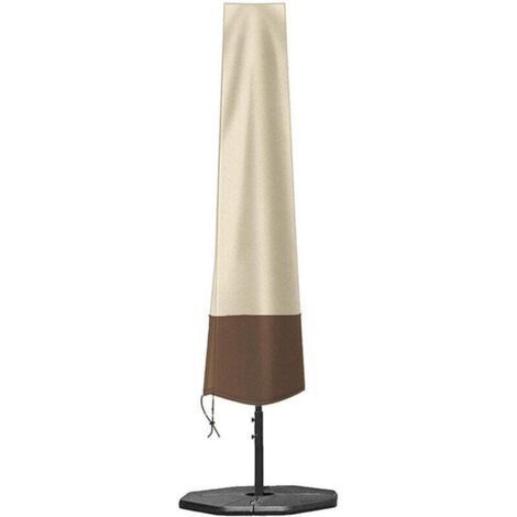KZQ Funda impermeable para sombrilla voladiza, funda protectora para sombrilla, lona Oxford 600D, para exteriores, para jardín, anti-UV y viento, 200 x 60 x 55 cm