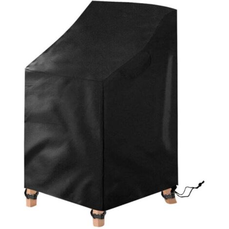 KZQ Funda impermeable y apilable para silla de jardín, de tela Oxford, para exteriores, para jardín y balcón, resistente al viento y a los rayos UV, 72 x 92 x 120 cm.