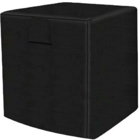 KZQ Funda para aire acondicionado, funda para unidad exterior, impermeable y a prueba de polvo, protección completa para muebles de exterior, aire acondicionado central, color negro (76 x 76 x 81