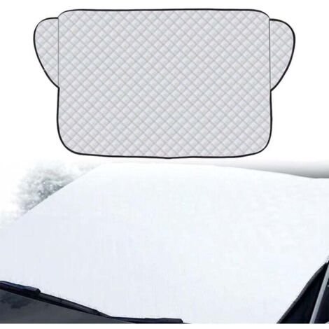 KZQ Funda para parabrisas de coche, anticongelante, protección para parabrisas en invierno, anticongelante, antihielo, protección solar UV, plegable, universal.