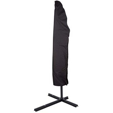 KZQ Funda para sombrilla de exterior - Compatible con sombrillas de jardín voladizas, color negro