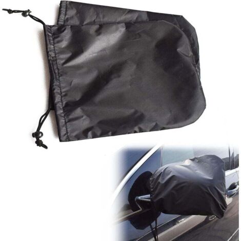 KZQ Funda protectora para espejo retrovisor exterior, funda para nieve, funda para espejo retrovisor, bolsa protectora para espejo retrovisor (1 par), color negro