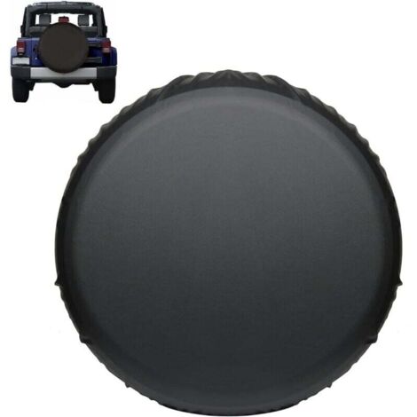 KZQ Funda universal para rueda de repuesto de coche, SUV, camión, de cuero grueso, impermeable, a prueba de polvo, sol, lluvia y nieve, color negro. Compatible con neumáticos de 30 a 32 pulgadas d