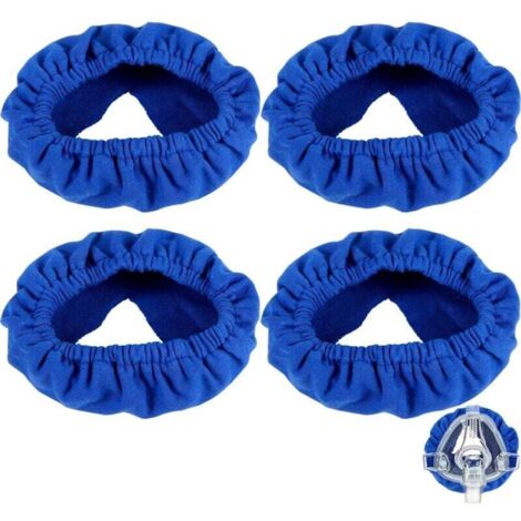 KZQ fundas para mascarillas faciales completas, almohadillas suaves y elásticas con presión positiva en las vías respiratorias, que reducen las marcas rojas en las mejillas (azul)