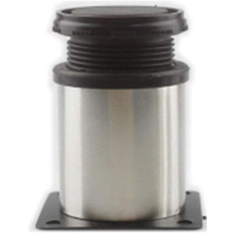 KZQ Gambe regolabili in acciaio inox per mobili, gambe rotonde per divano, set da 4, perfette per divano, poltrona, pouf, camera da letto e tavolo centrale (altezza: 8 cm).