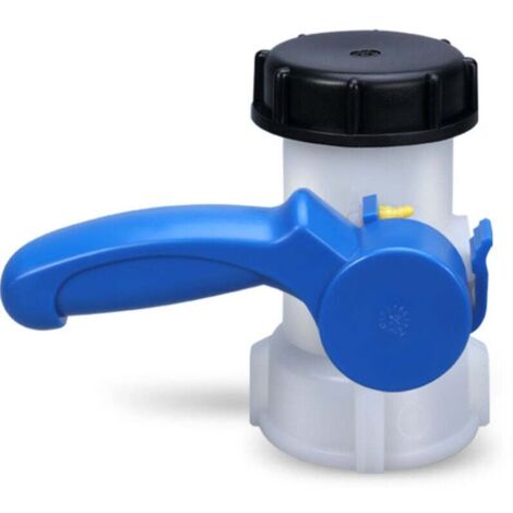 KZQ Grifo para tanque de agua de 1000 l, resistente a ácidos y álcalis, válvula de alivio cuadrada, nueva válvula de plástico, accesorios para interruptores de barril IBC, válvula de mariposa DN40