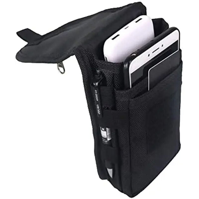Image of Handytasche mit Gürtel, Große Smartphone-Tasche, Mehrzweck-Hüfttasche für Herren, Schwarz - KZQ