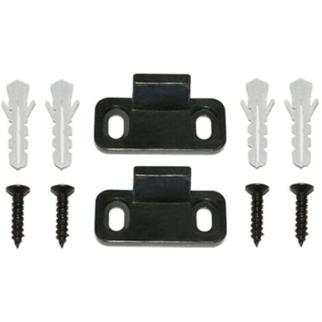 KZQ Herrajes para puertas corredizas, rieles de piso para puertas de granero, herrajes para riel inferior ajustable sin ranuras (45 x 20 x 24 mm)