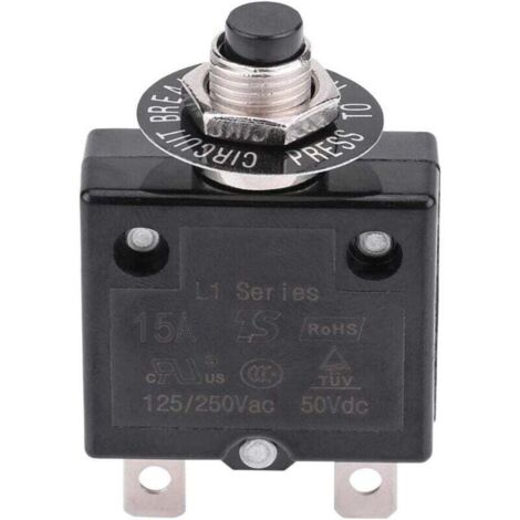 KZQ Interruptor térmico de reinicio manual, disyuntor, protector contra sobrecarga y sobrecorriente (15 A)