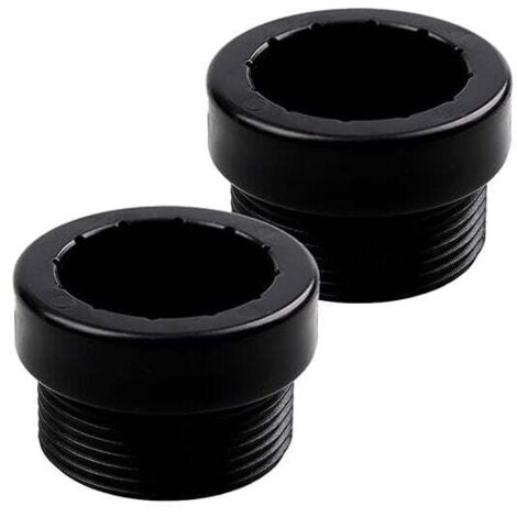 KZQ - Juego de 2 adaptadores roscados para estabilizador de sombrilla de piscina (para exteriores, patios y terrazas), color negro