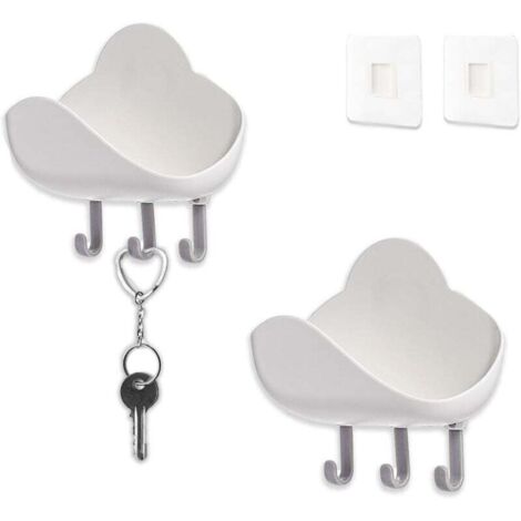 KZQ - Juego de 2 jaboneras de pared con 3 ganchos y bandeja de drenaje - Jabonera multicapa sin perforaciones para fregadero de baño y cocina