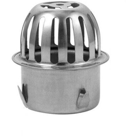 KZQ Juego de 2 rejillas de acero inoxidable para canalones que ayudan a mantener los desagües abiertos. Evitan obstrucciones por hojas y residuos. Compatible con tuberías de 58 mm de diámetro inte