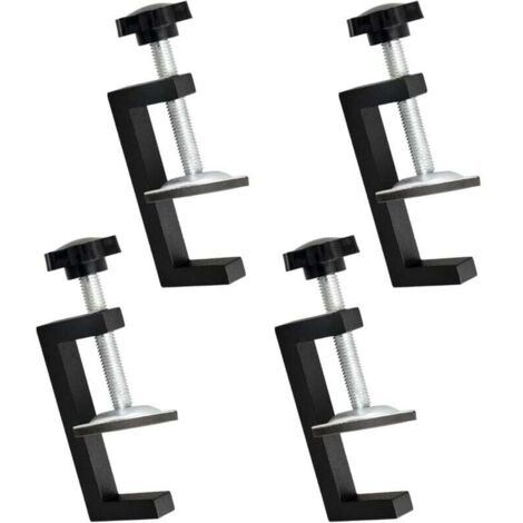 KZQ - Juego de 4 abrazaderas en G ajustables para mesas de trabajo, juego de abrazaderas en G para sujetar madera, mesas y muebles