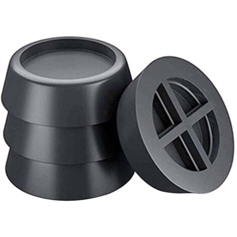 KZQ Juego de 4 almohadillas antivibración para lavadora y lavavajillas / Reduce el ruido y la vibración en tus electrodomésticos, color negro