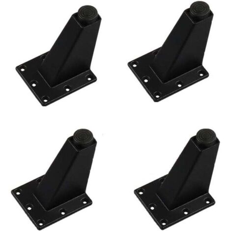 KZQ Juego de 4 patas de metal para muebles, patas de sofá negras mate, altura 80 mm, patas de sofá modernas de metal, patas de soporte para muebles, patas de repuesto, para sofá, silla, otomana, m