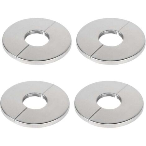 KZQ Juego de 4 rosetas para mezclador de ducha, rosetas de grifo de acero inoxidable cromado, rosetas de radiador, cubiertas de tubos de radiador, para grifos, tubos de calefacción, tubos de radiador 