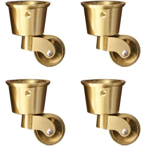 KZQ Juego de 4 ruedas giratorias vintage para muebles, ruedas resistentes para muebles antiguos, ruedas silenciosas para muebles de piano, muebles vintage