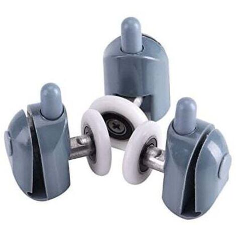 KZQ Juego de 8 rodillos para mampara de ducha – para mampara de ducha – 25 mm – fácil de instalar