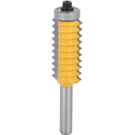 KZQ Juego de brocas para fresadora, fresa de madera de 8 vástagos, riel para fresadora, broca para fresadora de unión reversible, fresa para madera con diseño antirretroceso (cuchilla de espiga mu