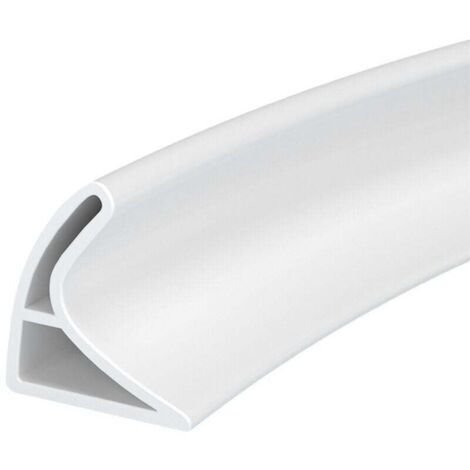 KZQ Junta antidesbordamiento para puerta de ducha, tira impermeable de silicona para lavabo, tira flexible para ducha y cocina (blanca, 60 cm)