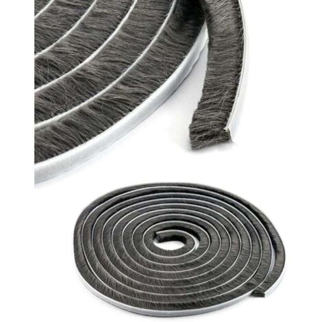 KZQ juntas de cepillo para puerta corredera, autoadhesivas, para ventanas y puertas móviles, 9 mm x 15 mm x 10 m
