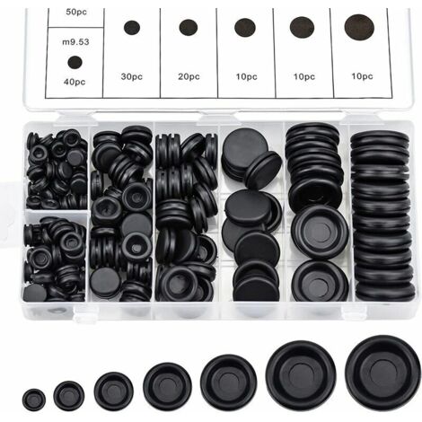 KZQ – Kit de 170 rondelles en caoutchouc – 7 tailles de 9 à 30 mm – Résistance à la chaleur et à l'huile – Boîte de rangement transparente - 170Pcs