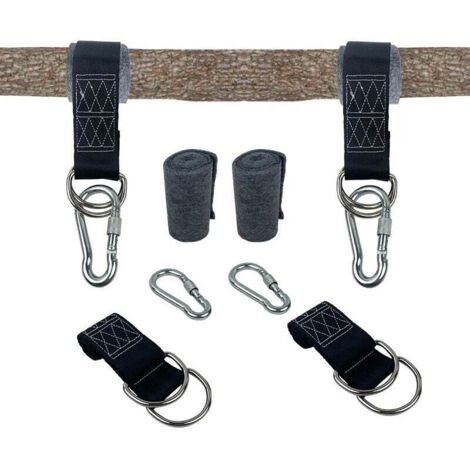 KZQ Kit para colgar columpios de árbol, correa para columpios de árbol, perfecto para columpios de árbol y hamacas, fácil y rápido de instalar