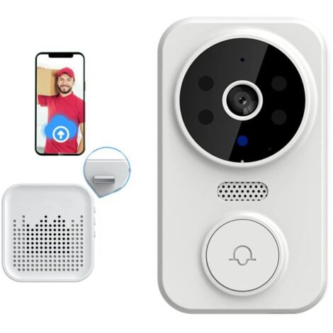 KZQ M8 Wireless Video Doorbell Smart Visual Doorbell Two-Way Intercom Infrared Night Vision Remote Monitoring Security System
