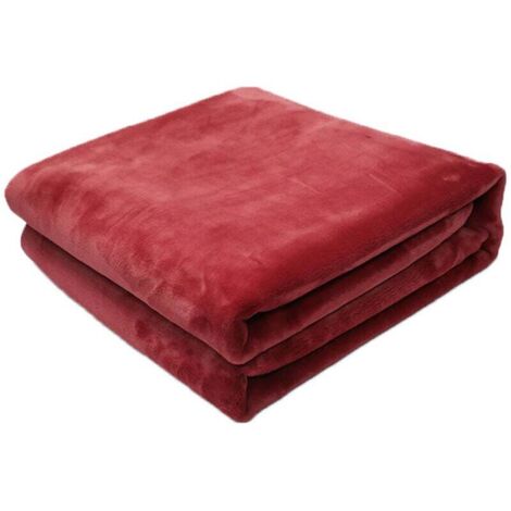 KZQ Manta polar: suave y ligera, ideal para cama, sofá, camping y viajes. Manta ultrasuave y cálida (130 x 180 cm, roja).