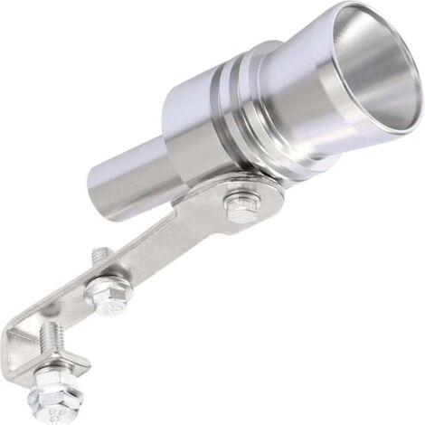 KZQ Mejora el sonido de tu vehículo con este silenciador universal con sonido turbo para camiones, motocicletas, autos, motos de cross y scooters. ¡Mejora tu experiencia de conducción (XL plateado