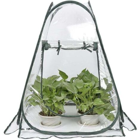 KZQ Mini invernadero emergente - Pequeña carpa de invierno para plantas - Maceta - Mini invernadero - Protección invernal para plantas (70 x 70 x 80 cm)