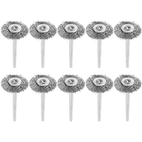 KZQ Mini kit de pulido con cepillo de alambre de 10 piezas, herramienta rotativa de acero inoxidable, limpieza de ruedas para amoladora, herramienta rotativa, taladro eléctrico