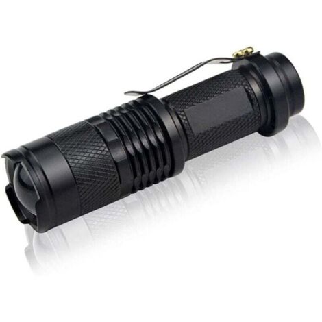KZQ Mini linterna portátil morada de 395 nm, resistente al agua, ideal para buceo, natación, senderismo, camping, caza y pesca (9 x 2,4 x 1 cm)