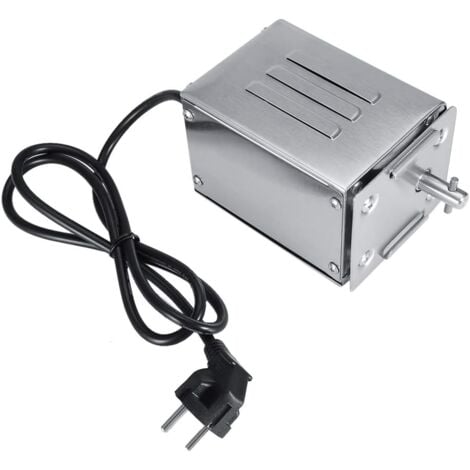 KZQ Moteur Tourne Broche de Barbecue Moteur Eléctrique en Acier Inoxydable Kit Rôtissoire Barbecue Charge Nominale 50-70kgFEU Plug 220V: