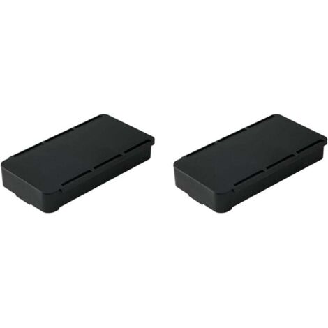 KZQ Organizador de cajones invisibles para debajo del escritorio, 2 unidades, autoadhesivo, para artículos de oficina, maquillaje, color negro