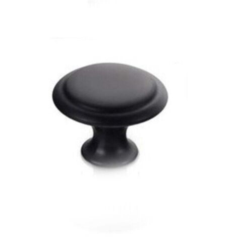 KZQ Paquete de 10 pomos para cajones de tocador, modernos tiradores de acero inoxidable de un solo orificio, para cajones y puertas de tocador (negro, 2,8 x 2,3 x 1,6 cm)
