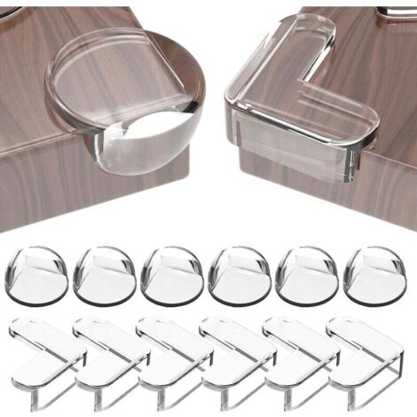 KZQ Paquete de 12 protectores de esquinas para bebés, protectores de esquinas para muebles y protectores de seguridad para bebés (25 x 25 x 20 mm)