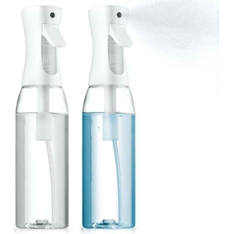 KZQ Paquete de 2 botellas de spray continuo para el cabello - Rociador de niebla ultrafina de 17 oz Rociador de agua para el cabello Botellas de spray para el cabello para peluquería, limpieza y