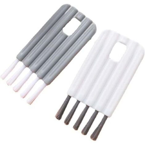 KZQ (Paquete de 2) Cepillo pequeño para limpiar huecos, rejilla de ventana para teclado, cepillo para limpiar huecos, cepillo para limpiar vasos