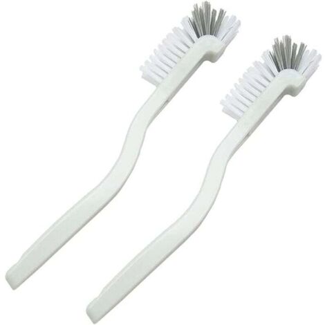 KZQ Paquete de 2 cepillos multiusos para limpiar botellas, cepillo para botellas, cepillo para tazas de café, mango largo y curvo.