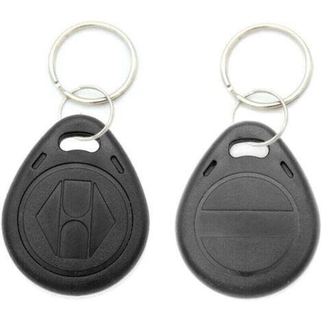 KZQ Paquete de 2 llaveros impermeables - RFID grabable, legible y estático - 125 KHz - Tarjeta de identificación - 1 color - Llavero RFID