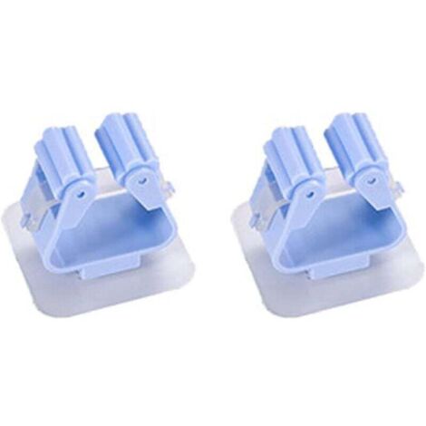 KZQ Paquete de 2 soportes de pared para escobas y trapeadores con cinta adhesiva. Ideales para guardar escobas, cepillos, organizar tu hogar, cocina, garaje, baño, jardín y herramientas. Sin neces