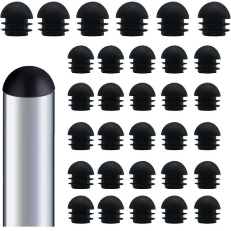 KZQ Paquete de 30 tapas de plástico redondas de 2,2 cm (7/8 pulgadas), tapas de tubo de plástico, tapas para patas de muebles de patio para sillas de metal, protectores deslizantes para patas de m